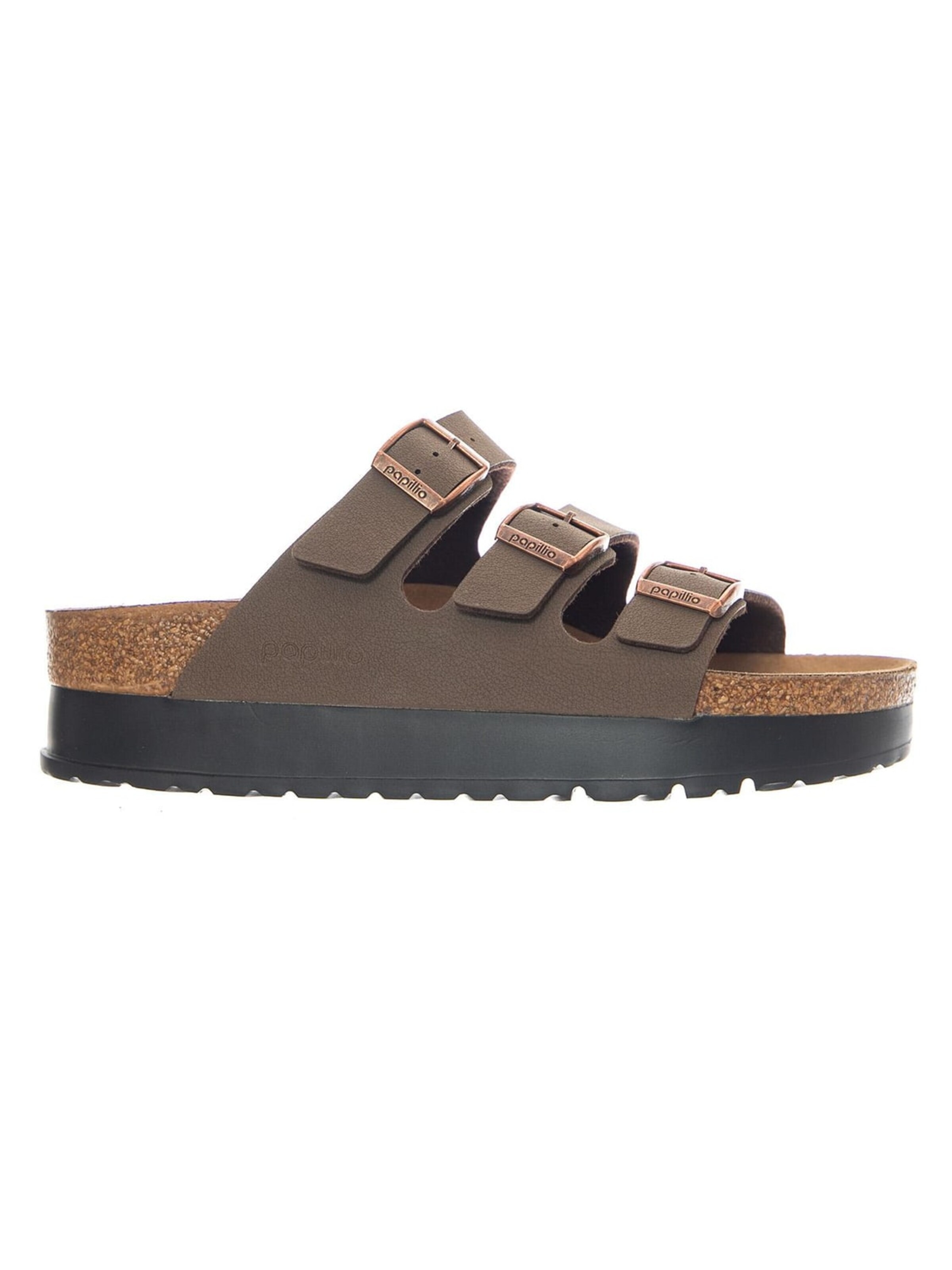 Sandales 'Florida III Platform Vegan Birkibuc Narrow Fit Mocca' BIRKENSTOCK en marron