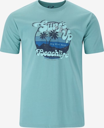 Cruz Shirt 'Beachlife' in Blauw: voorkant