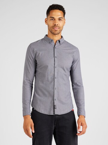 HOLLISTER Slim Fit Skjorte i grå: forside