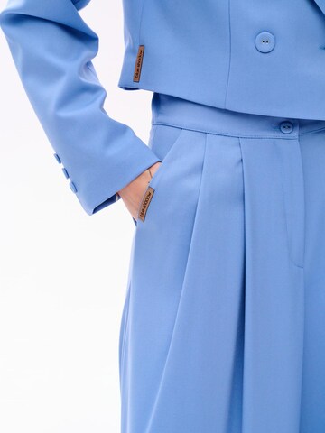 Blue Shadow Wide leg Pants in Blue