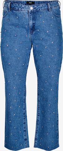 mėlyna Zizzi Standartinis Džinsai 'Gemma': priekis