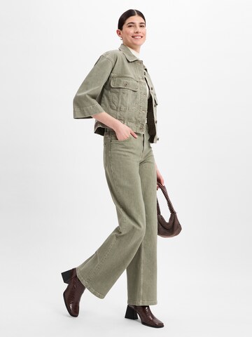 MOS MOSH Wide leg Jeans ' MMDARA ' in Groen