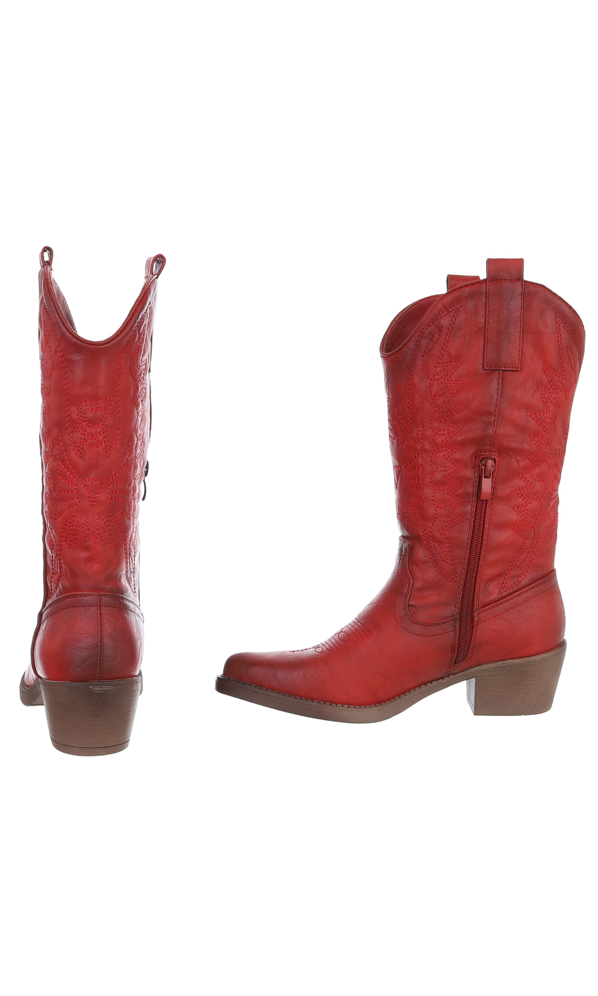 Ital-Design Cowboy Boots in Red