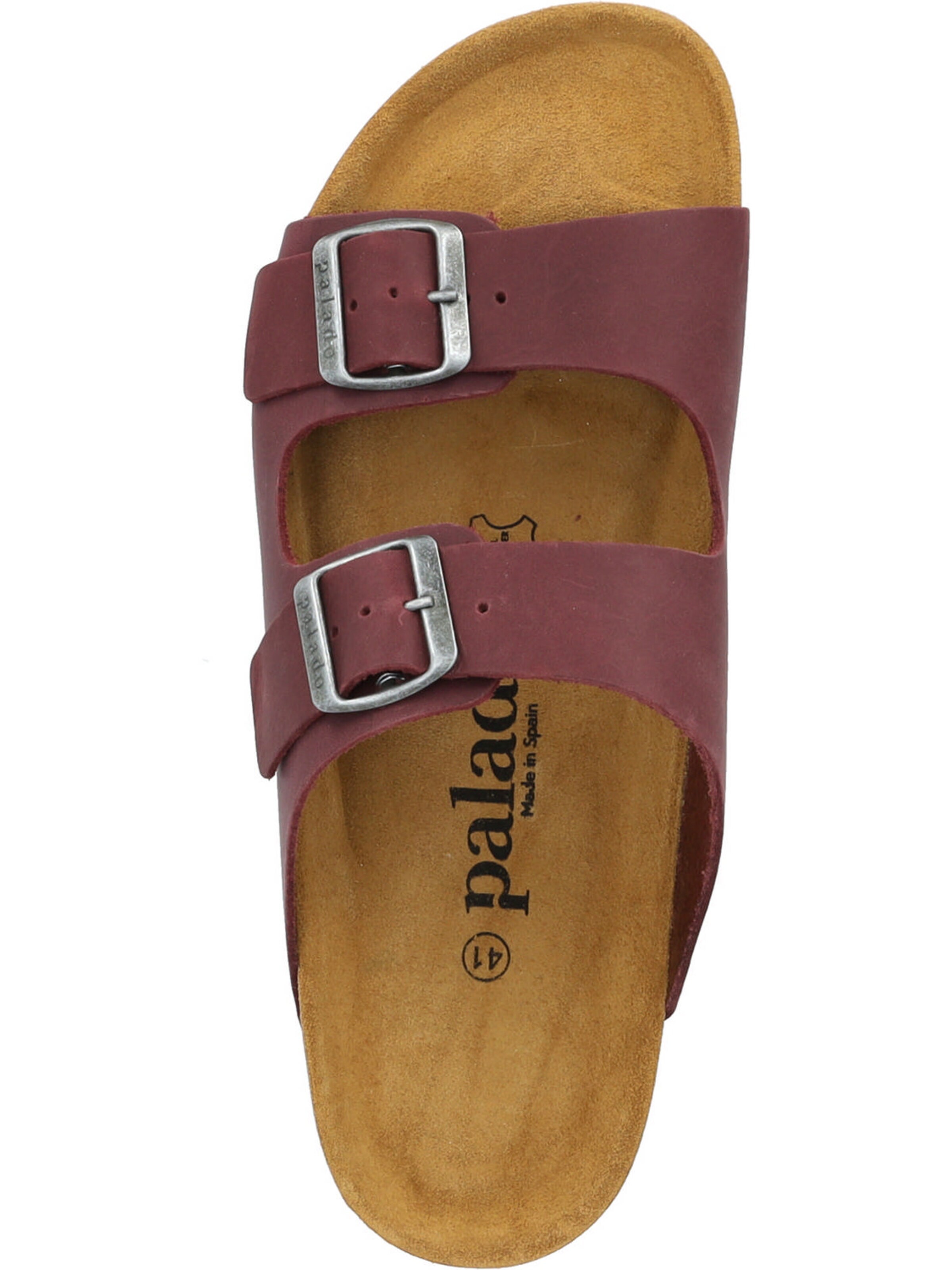 Palado Pantolette 'Palado Korfu Oiled Premium Leather Herren'‌‌‌‌‌‌‌ in Rot