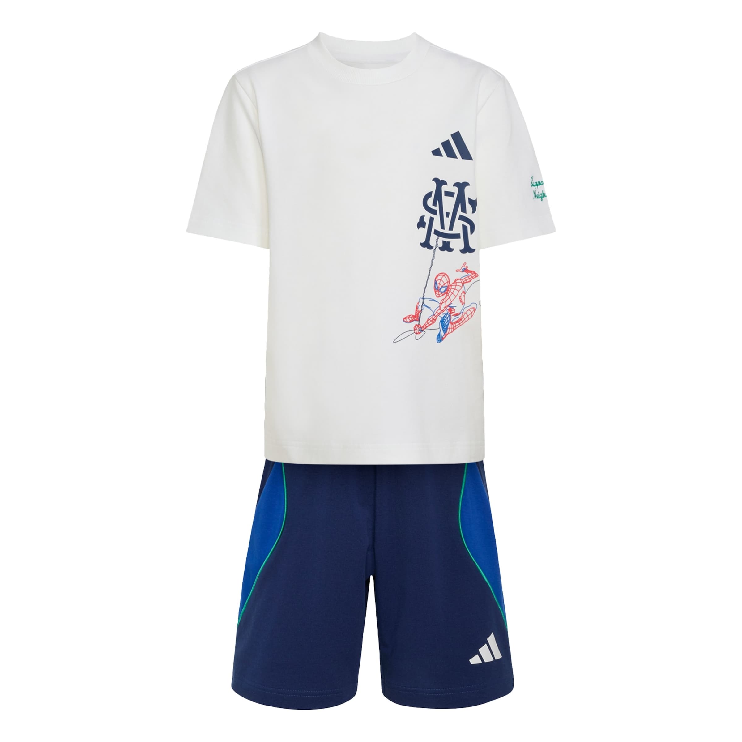 ADIDAS SPORTSWEAR Tracksuit 'Adidas x Marvel Spider-Man' in White: front