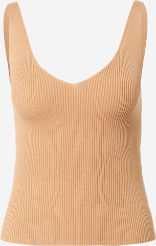 JDY Knitted Top in Brown: front