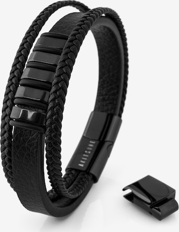 Akitsune Armband 'Fabula' in Schwarz: Vorderseite