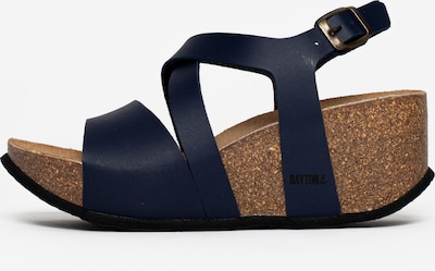 Bayton Sandales 'Malaga' en bleu nuit / marron, Vue avec produit