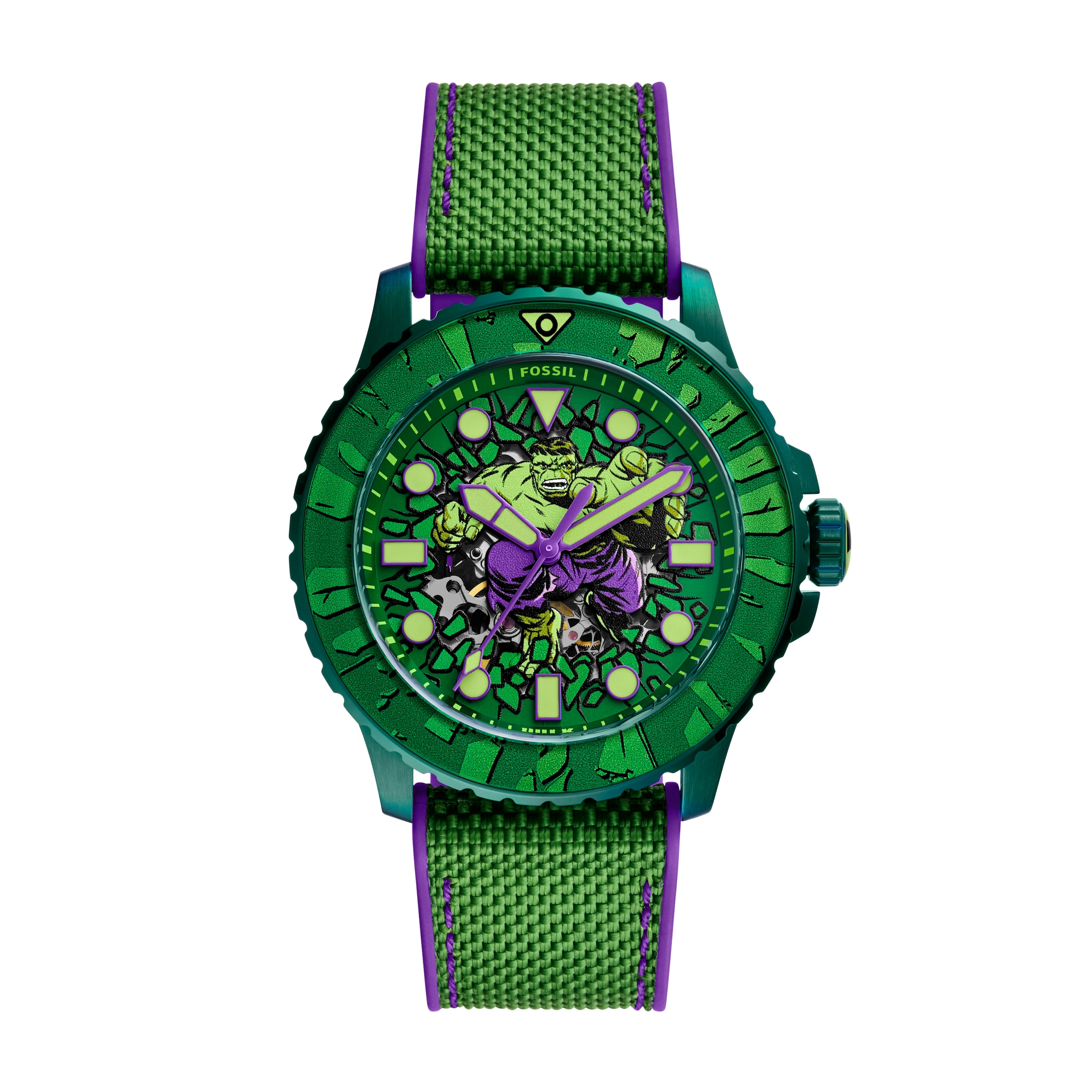 Orologio analogico 'HULK' di FOSSIL in verde: frontale