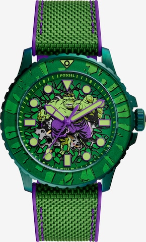 FOSSIL Analoginen kello 'HULK' värissä vihreä: etupuoli