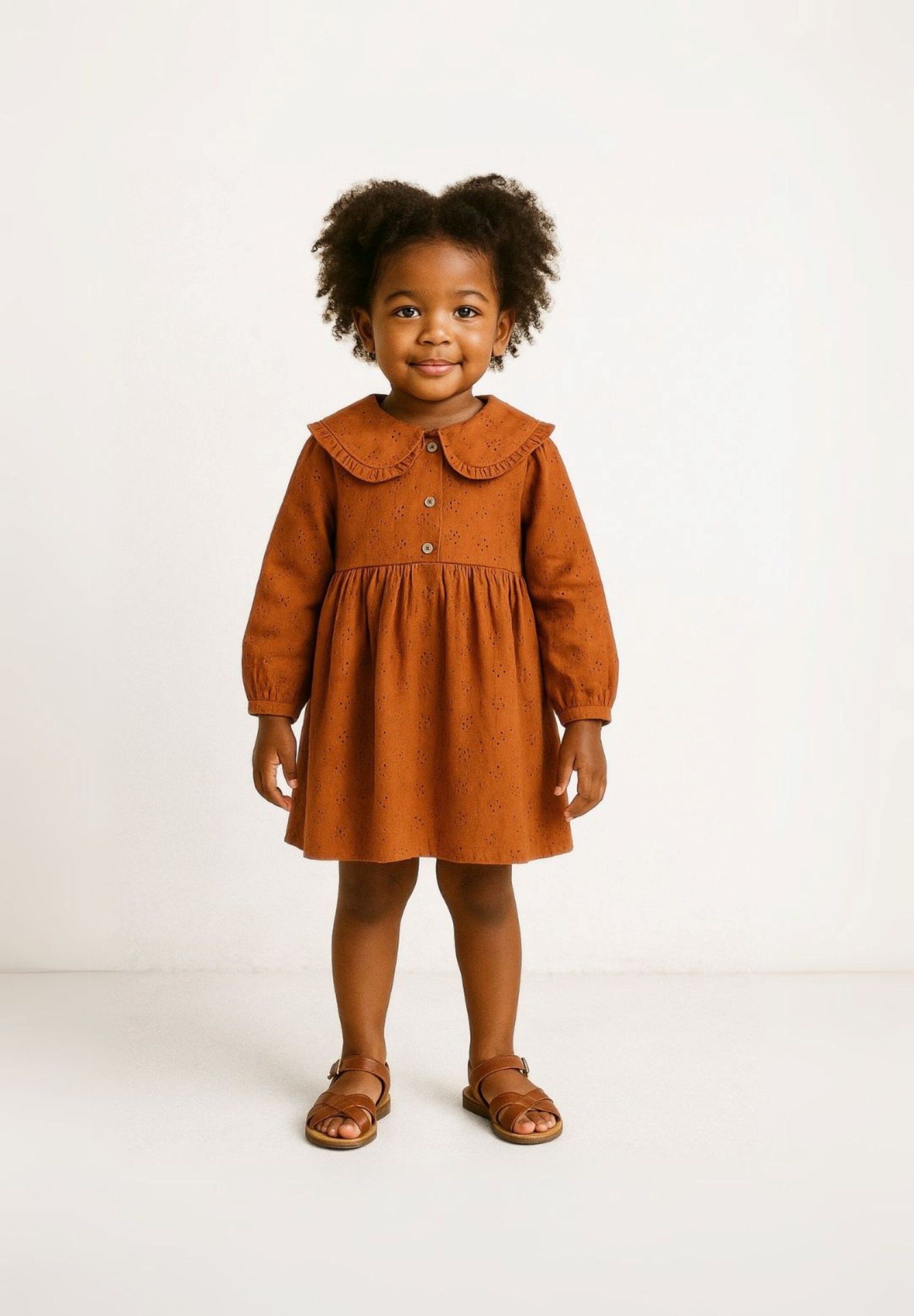 MINOTI Рокля в кафяво: отпред