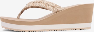 TOMMY HILFIGER Teenslipper in Beige: voorkant