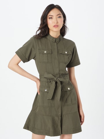 Karen Millen Платье-рубашка в Зеленый: спереди