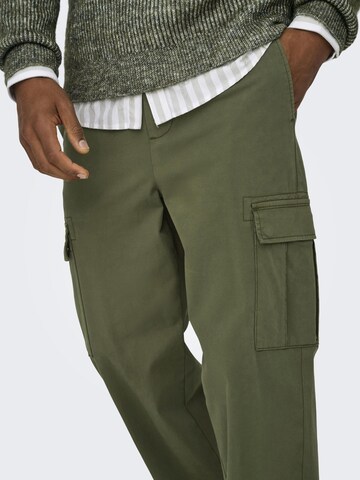 Only & Sons Loosefit Broek 'ONSSinus' in Groen
