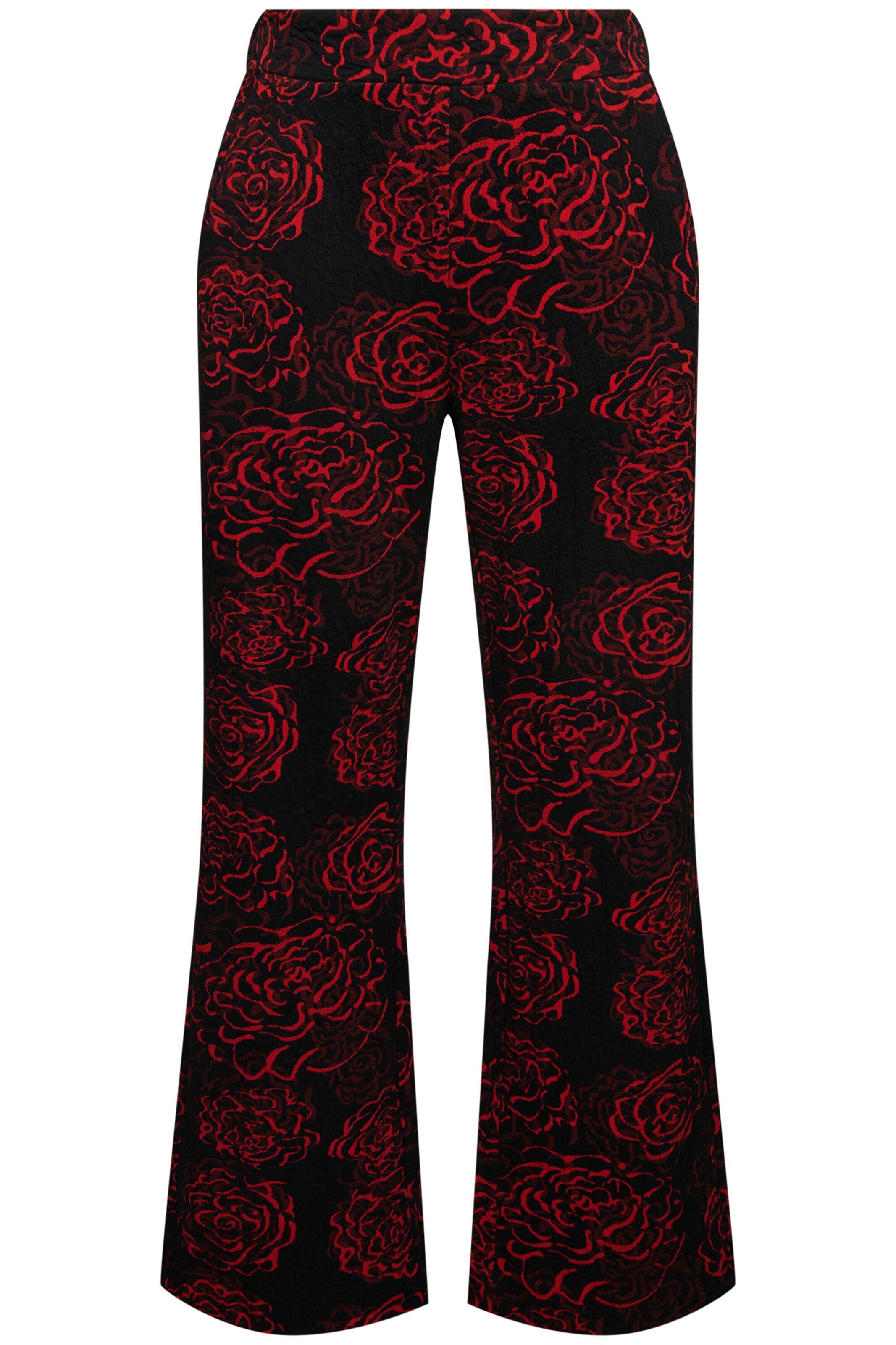 Ulla Popken Bootcut Broek in Zwart: voorkant