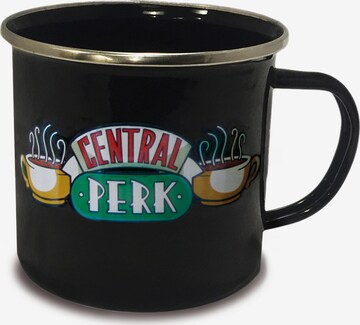 LOGOSHIRT Cup 'Friends - Central Perk & Logo' in Black: front