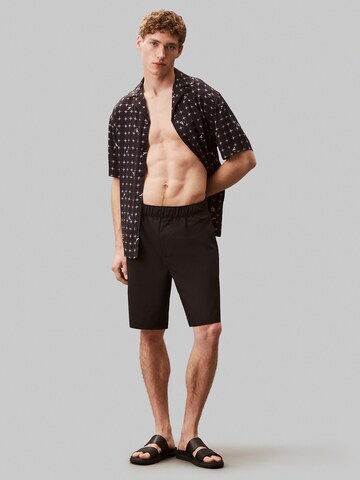 Calvin Klein Swimwear Regular fit Button Up Shirt in Black