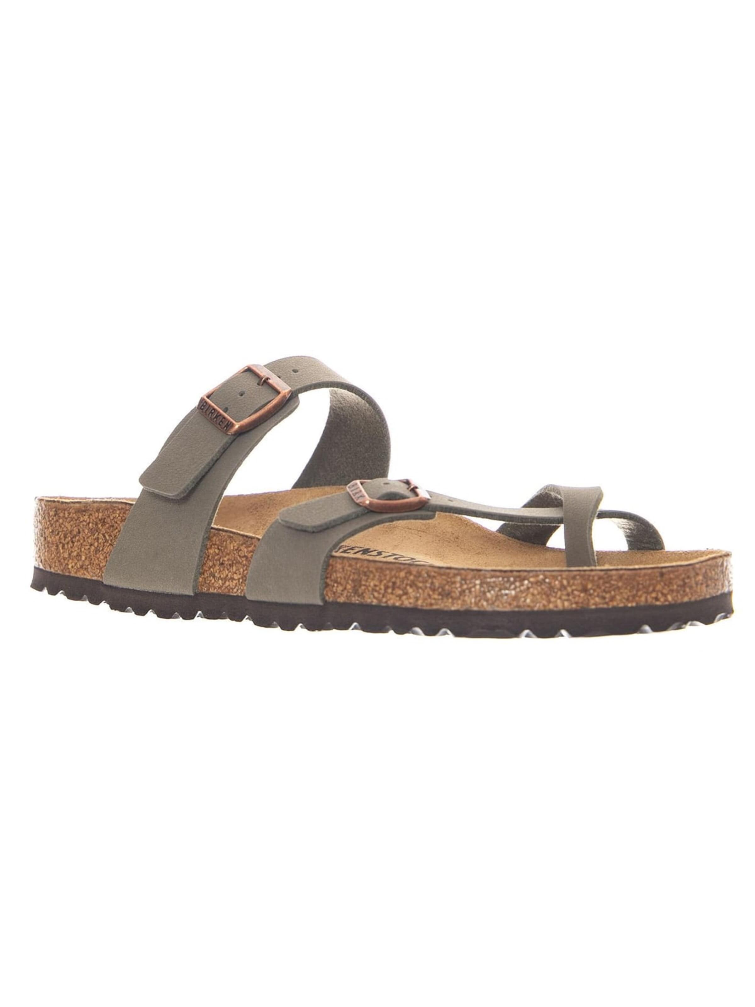 BIRKENSTOCK Sandały 'Mayari Birkibuc Regular Fit Stone' w kolorze beżowy: przód