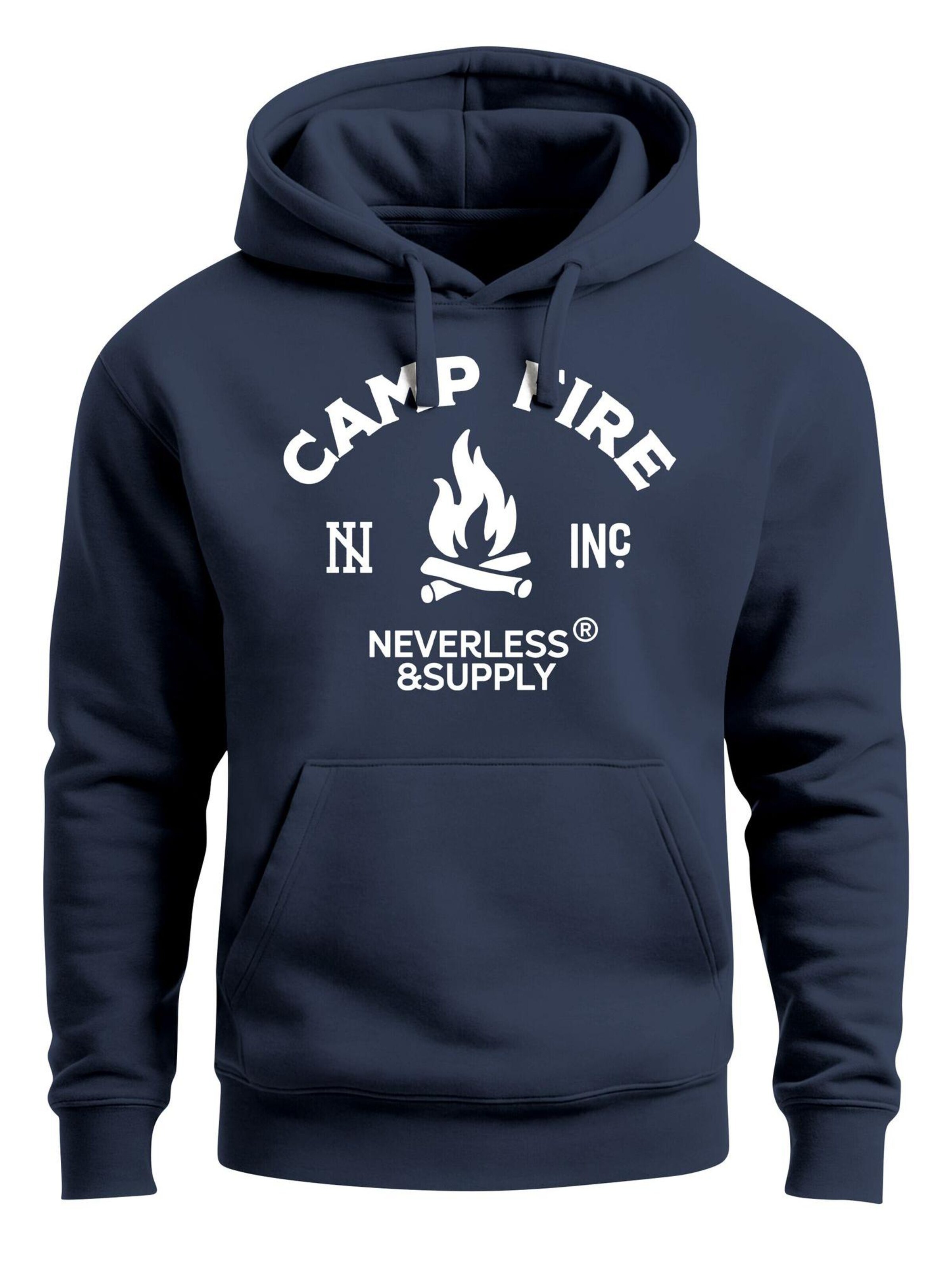 Neverless Sweatshirt 'Fire'‌‌‌‌‌‌‌‌‌‌ in Blau: Vorderseite