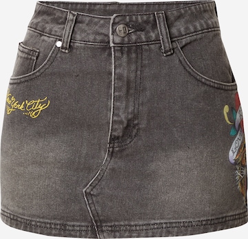 Ed Hardy Skirt in Black: front