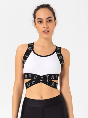 MOROTAI Bustier Sport-BH in Weiß: Vorderseite
