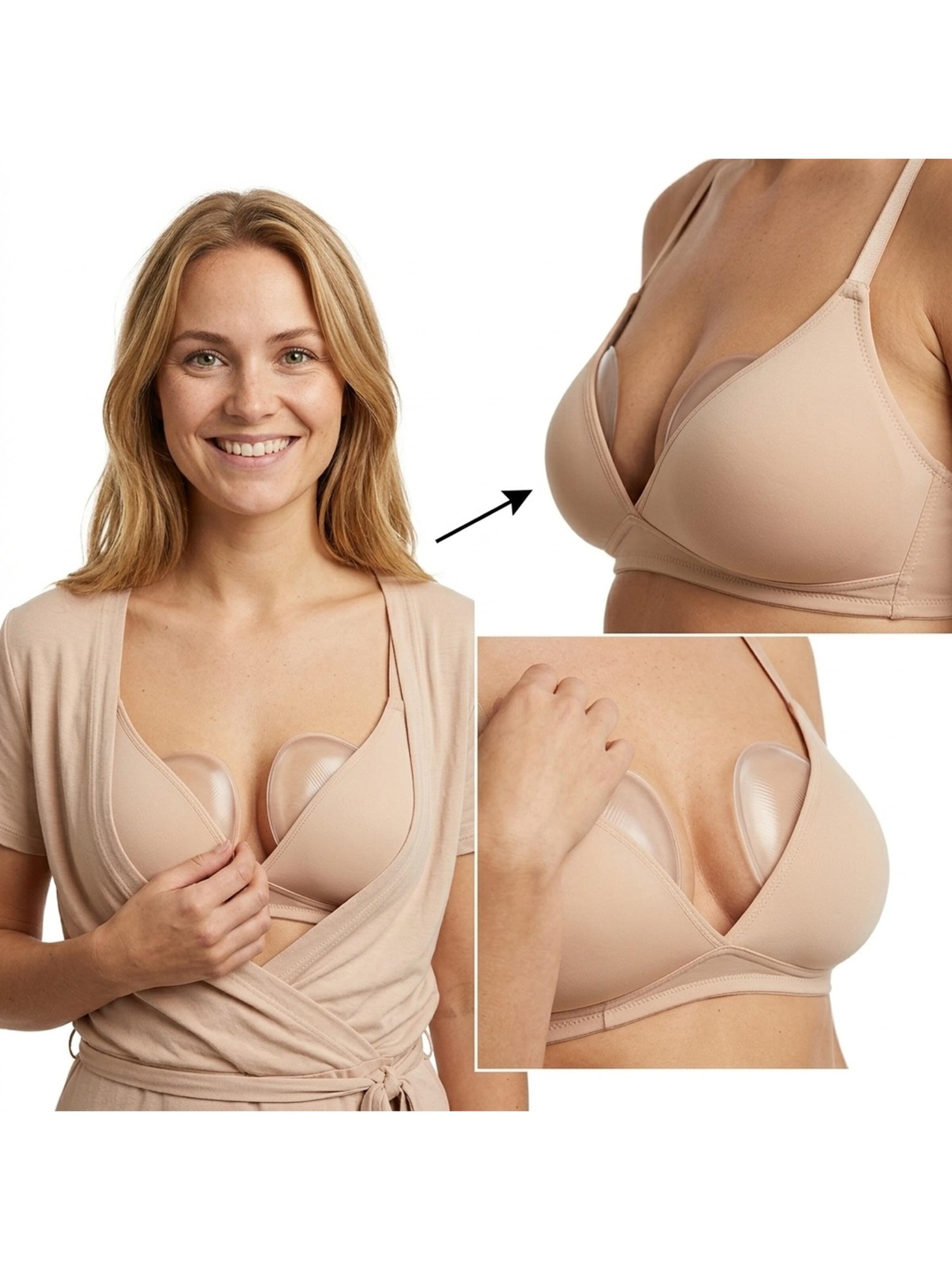 UNIQ Beauty Bra accessory 'Clear Silicone Bra Inserts – Triangular Push-Up Pads for Lift (1 Pair, 2 x 60g)' in Transparent