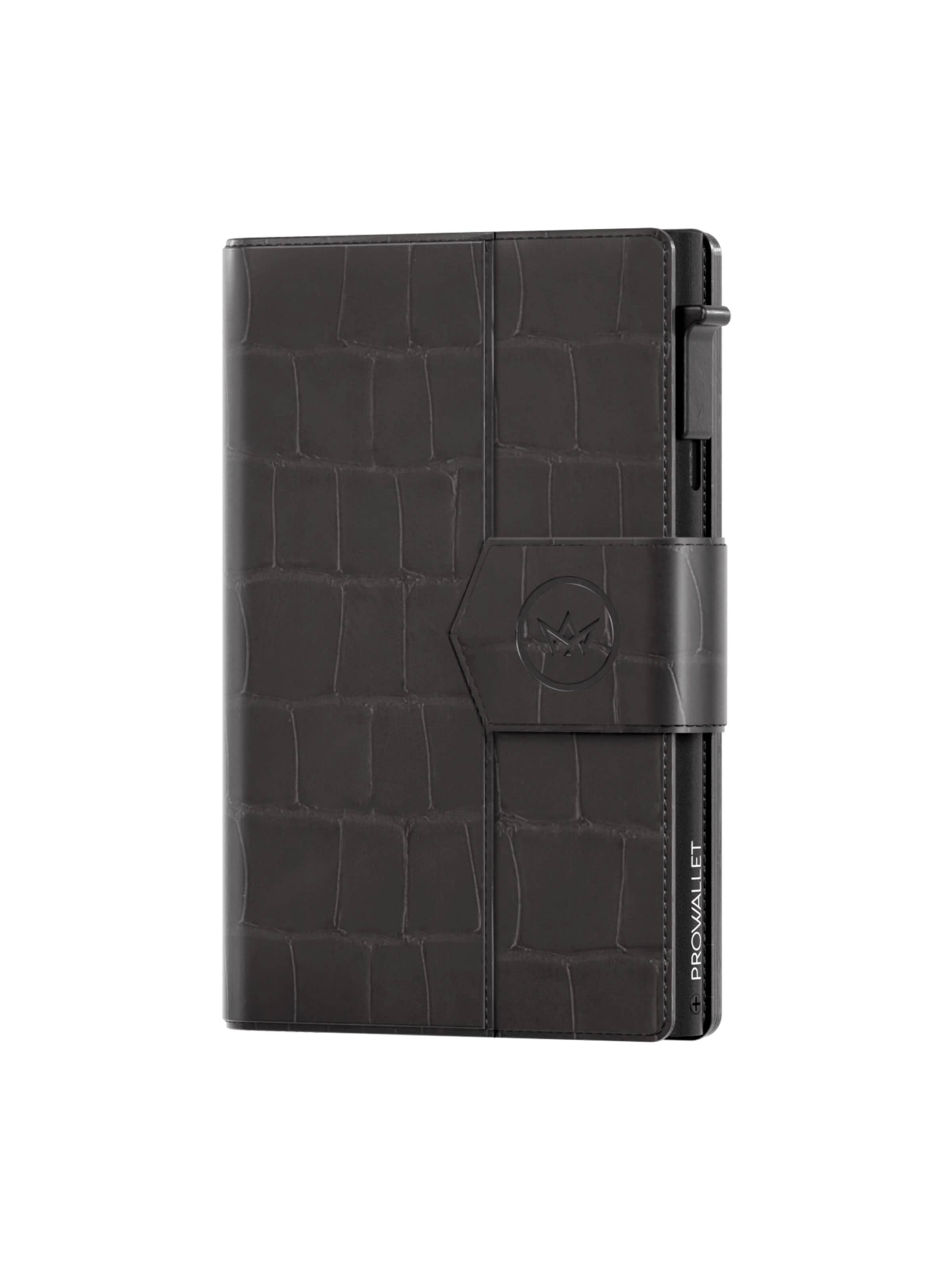 Prowallet Wallet 'Pasjeshouder Plus Croco' in Black