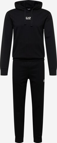 EA7 Emporio Armani Jogginganzug in Schwarz: predná strana