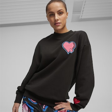 PUMA Sweatshirt 'Whole Lotta Love' in Zwart: voorkant