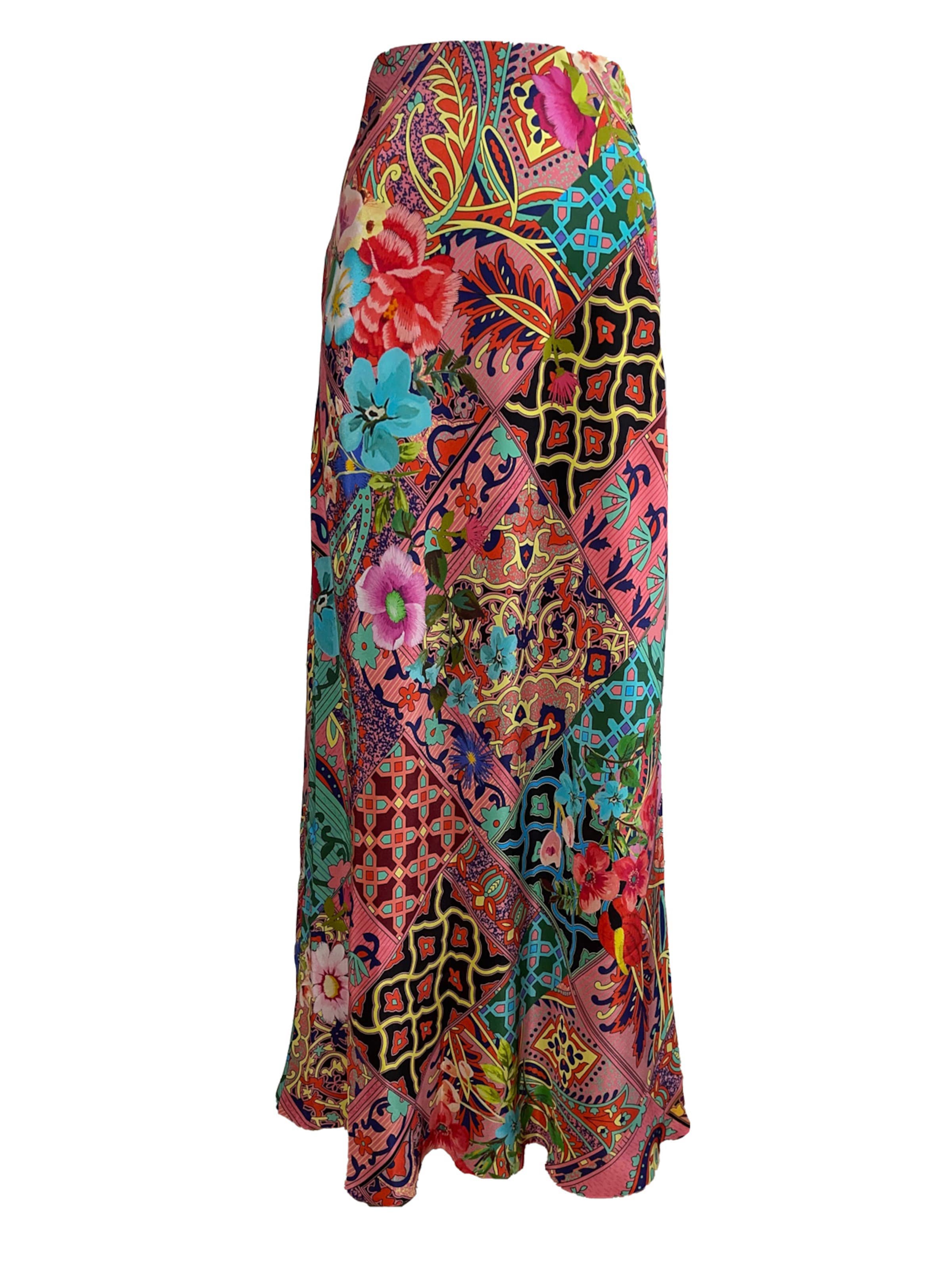 Gonna 'Oia Bias Cut Silk Skirt' di Introvertie VIENNA in rosa: frontale
