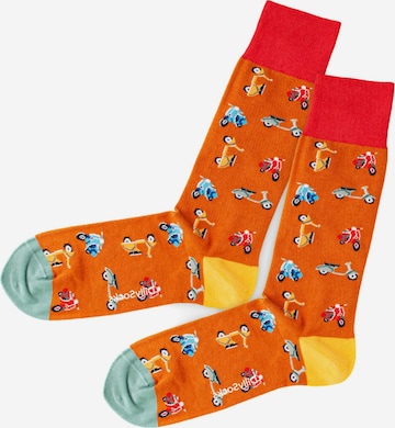 DillySocks Socks ' Bella Italia ' in Orange: front