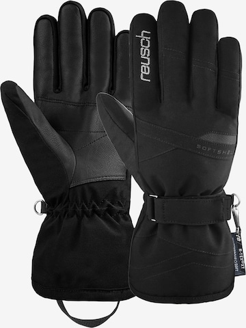 REUSCH Athletic Gloves in Black: front