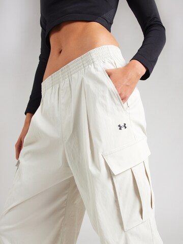 UNDER ARMOUR - Folgado Calças de desporto 'Unstoppable' em branco