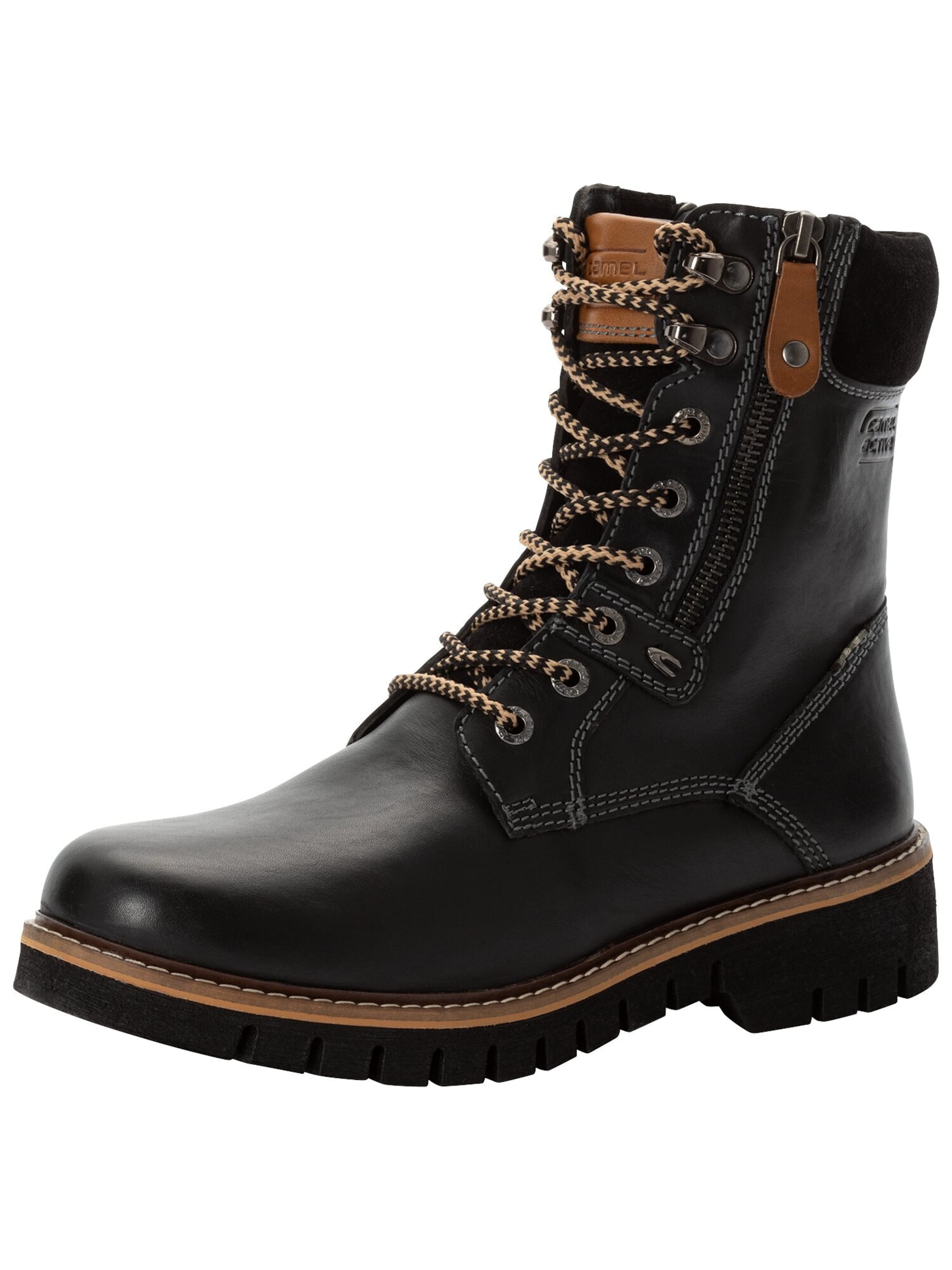 CAMEL ACTIVE Schnürstiefelette in Schwarz: Vorderseite