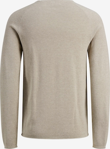 JACK & JONES - Regular Fit Pullover 'Hill' em bege