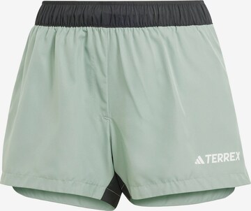 ADIDAS TERREX Regular Workout Pants 'Multi Trail' in Green: front