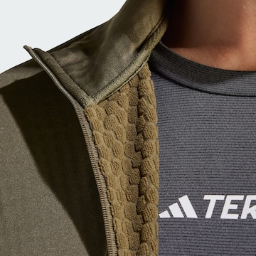 ADIDAS TERREX Athletic Fleece Jacket in Green