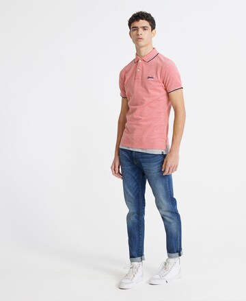 Superdry Tapered Poloshirt 'Poolside' in Orange