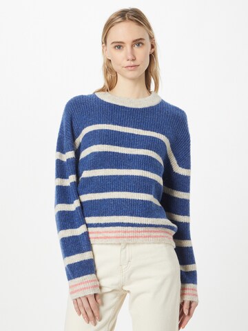 Lollys Laundry Pullover 'Leslie' in Blau: Vorderseite