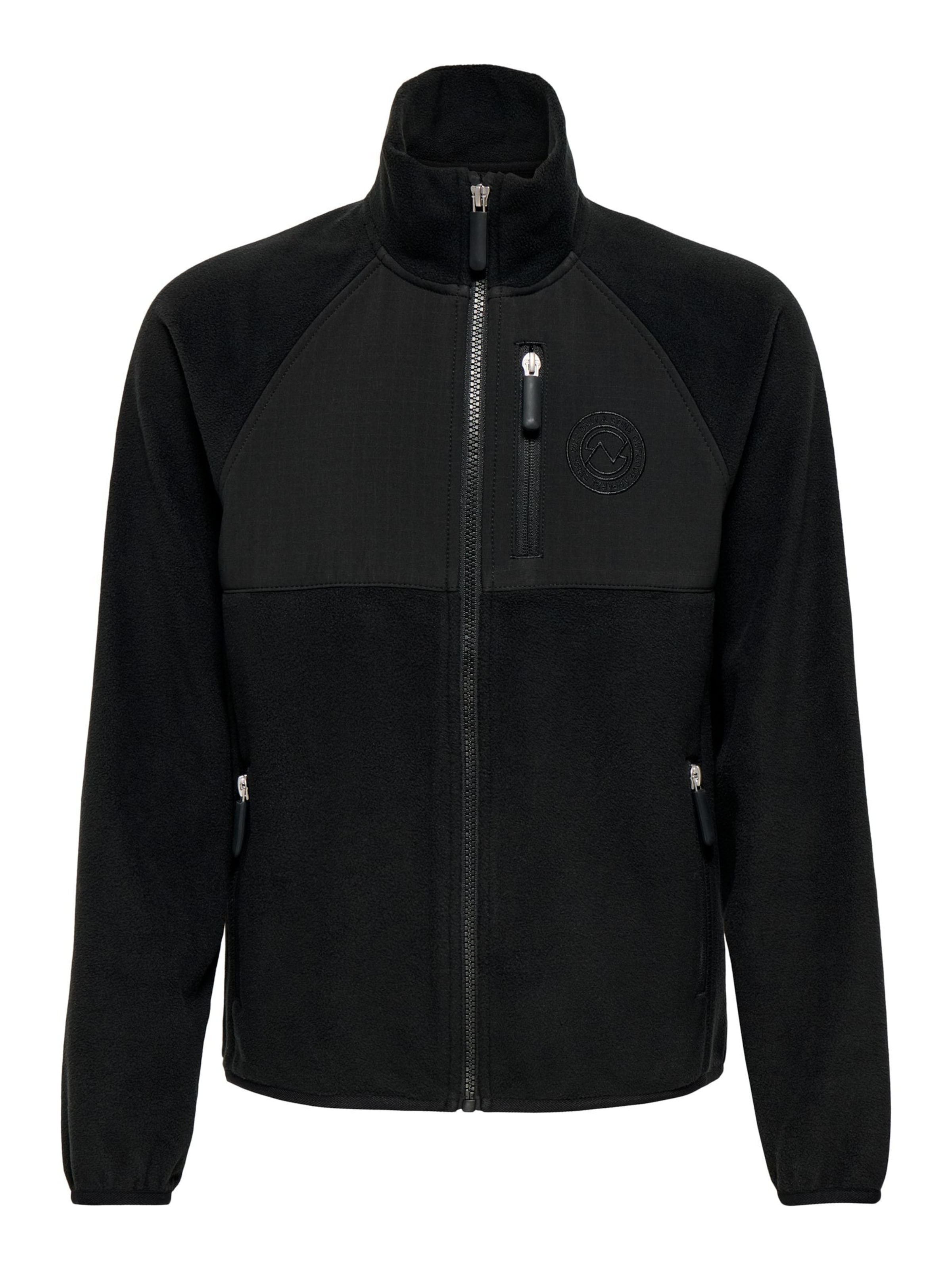 Veste en polaire 'OSJCHUCK' Only & Sons Junior en noir : devant