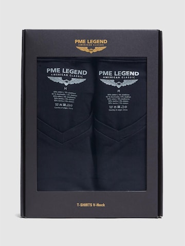 PME Legend Undertröja '2-pack basic T-shirts with V-neck' i blå