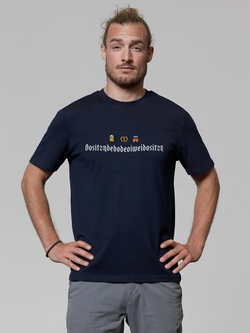 Watapparel Shirt 'Dositzndedodeoiweidositzn' in Blue: front