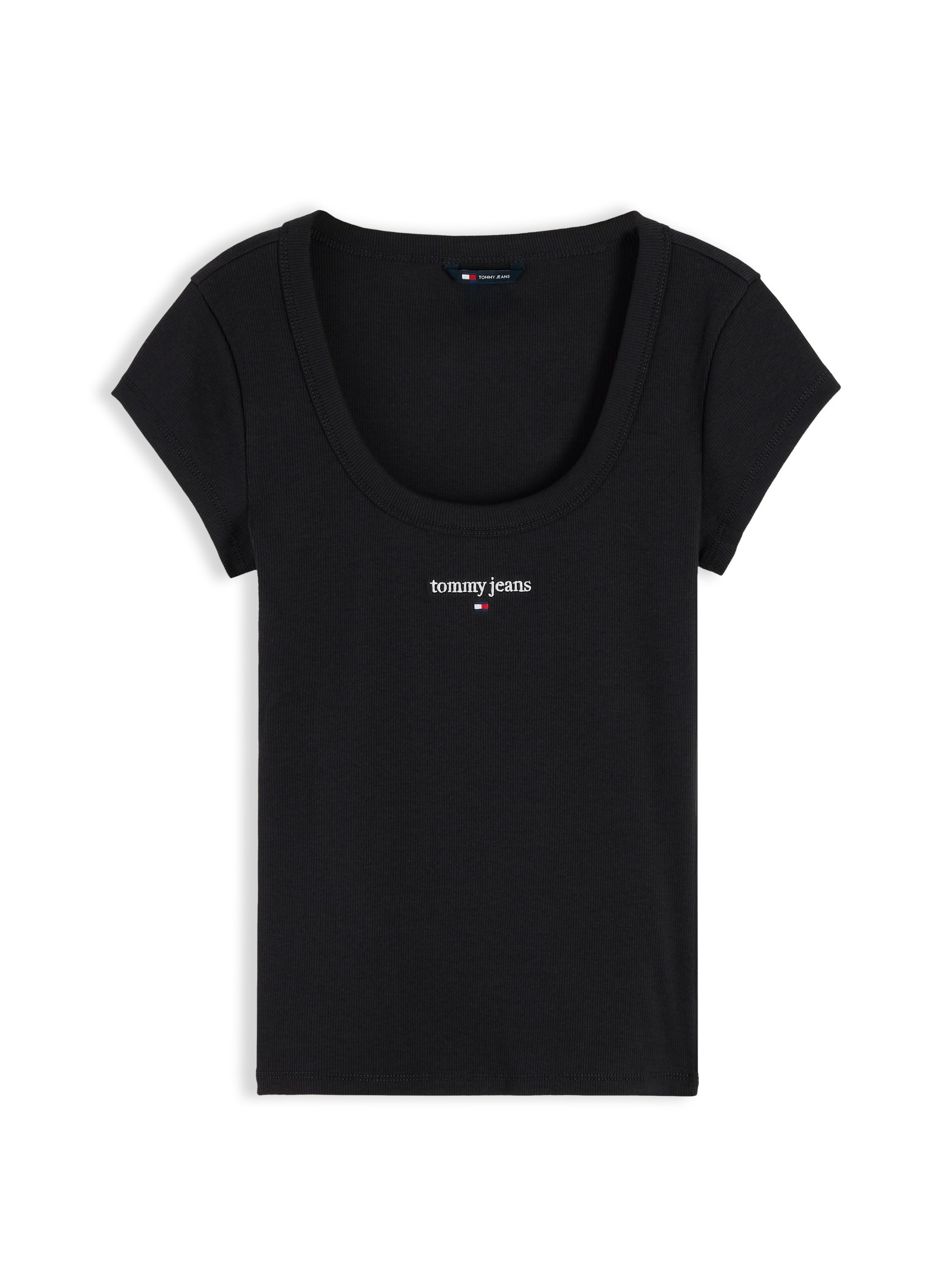 Tricou de la Tommy Jeans pe negru: față