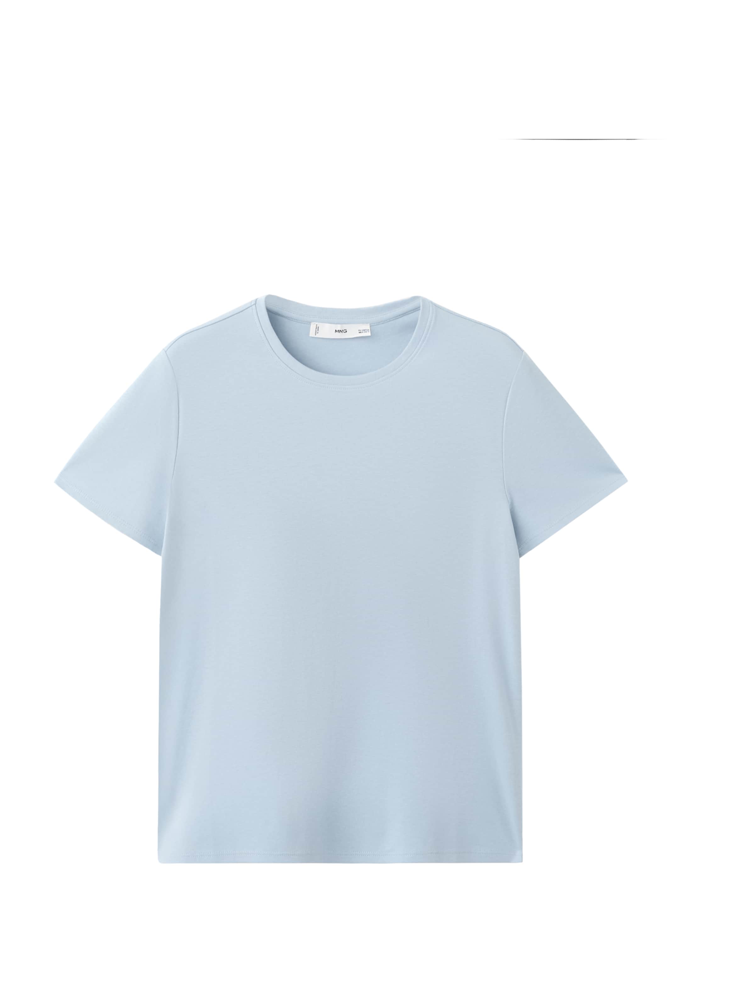 MANGO Tričko 'RITI' – modrá: přední strana