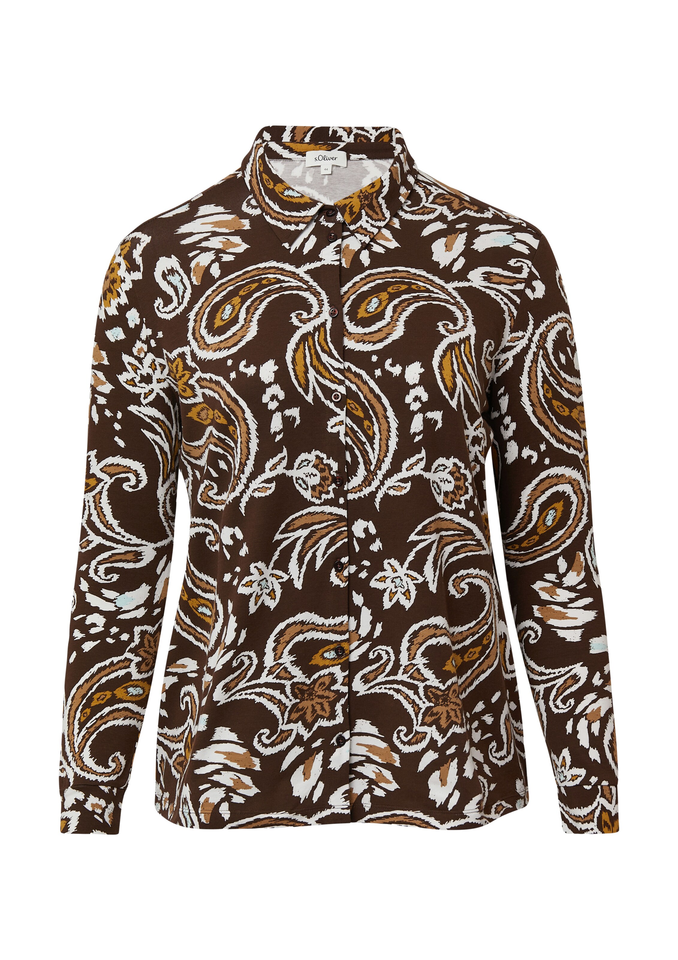 s.Oliver Red Label Plus Bluse in Braun: Vorderseite
