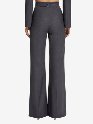 NOCTURNE Flared Pleated Pants in Grey
