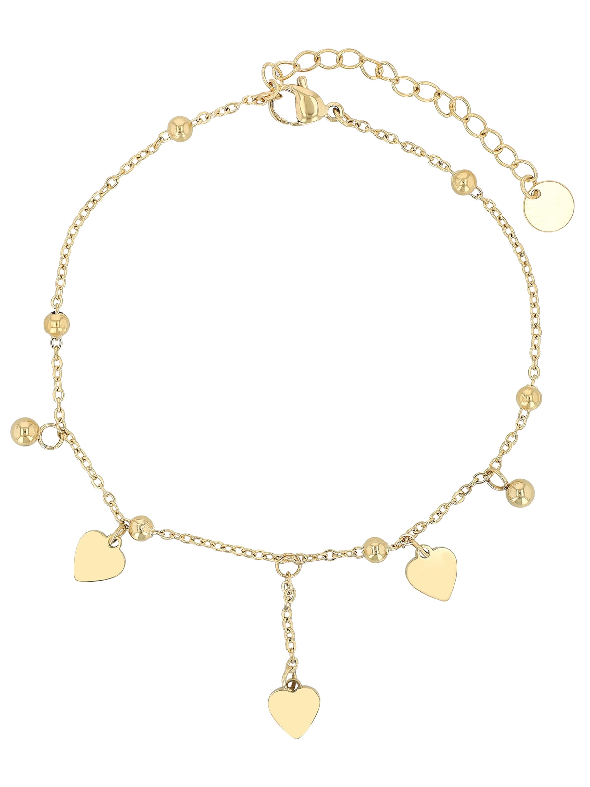 Akzent Fußschmuck 'Dafne, langlebig'‌‌‌‌‌‌‌‌‌‌ in Gold: Vorderseite