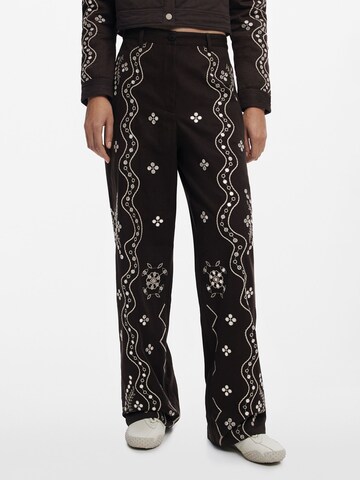 Wide leg Pantaloni di Desigual in marrone: frontale