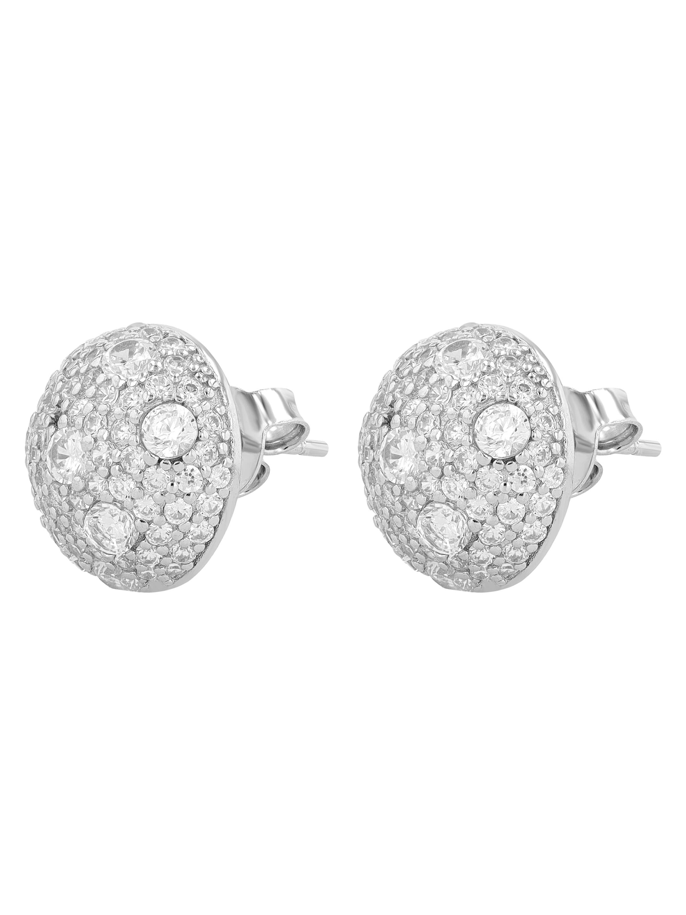 Akzent Earrings '"Nury" aus 925 Sterlingsilber, rhodiniert, langlebig' in Silver