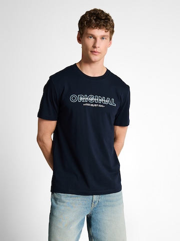 TOM TAILOR DENIM Majica | modra barva: sprednja stran